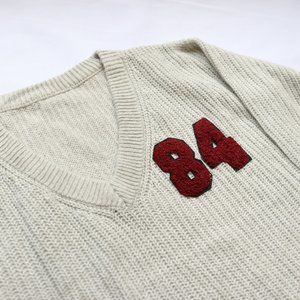 '84 Patch Unbranded Sweater - Like New - Burgundy/Deep Red - Size Small/Medium